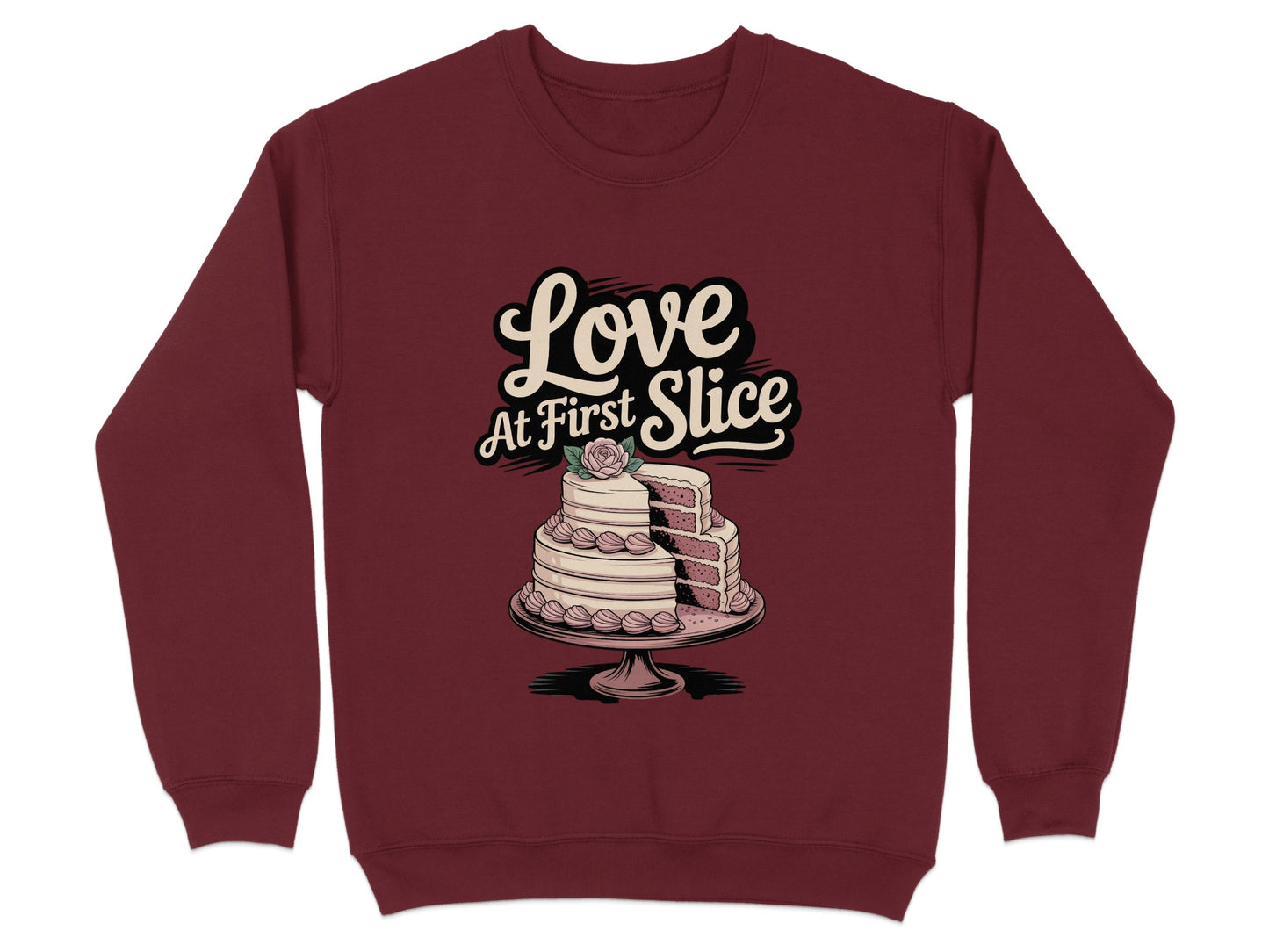Love At First Slice Cake Graphic Sweatshirt product