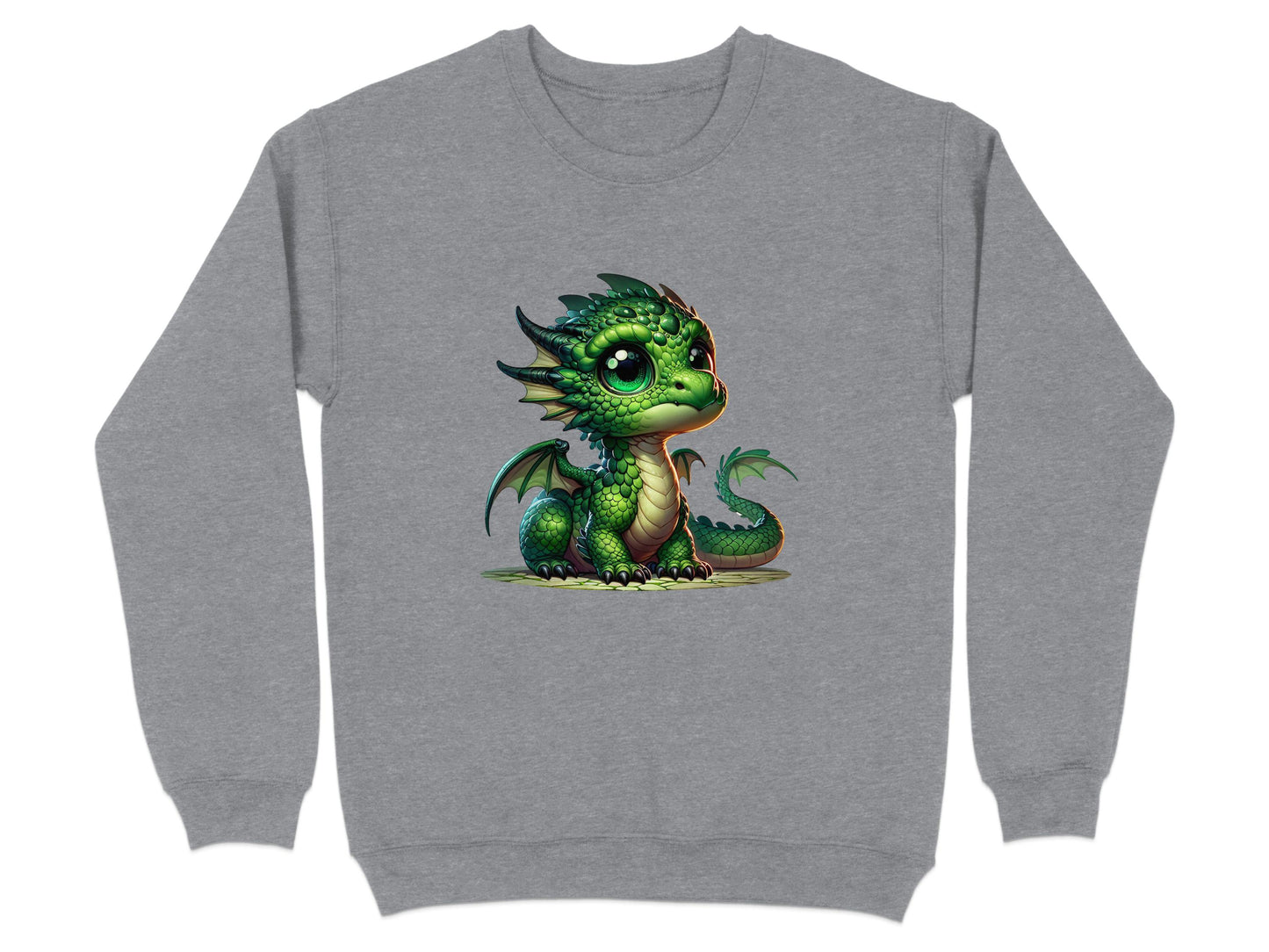 Cute Baby Dragon Artwork on Grey Sweatshirt product