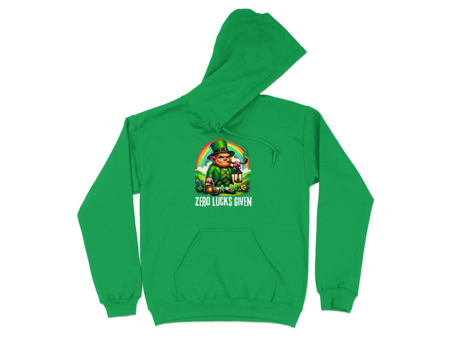 Zero Lucks Given Leprechaun Hooded Sweatshirt product