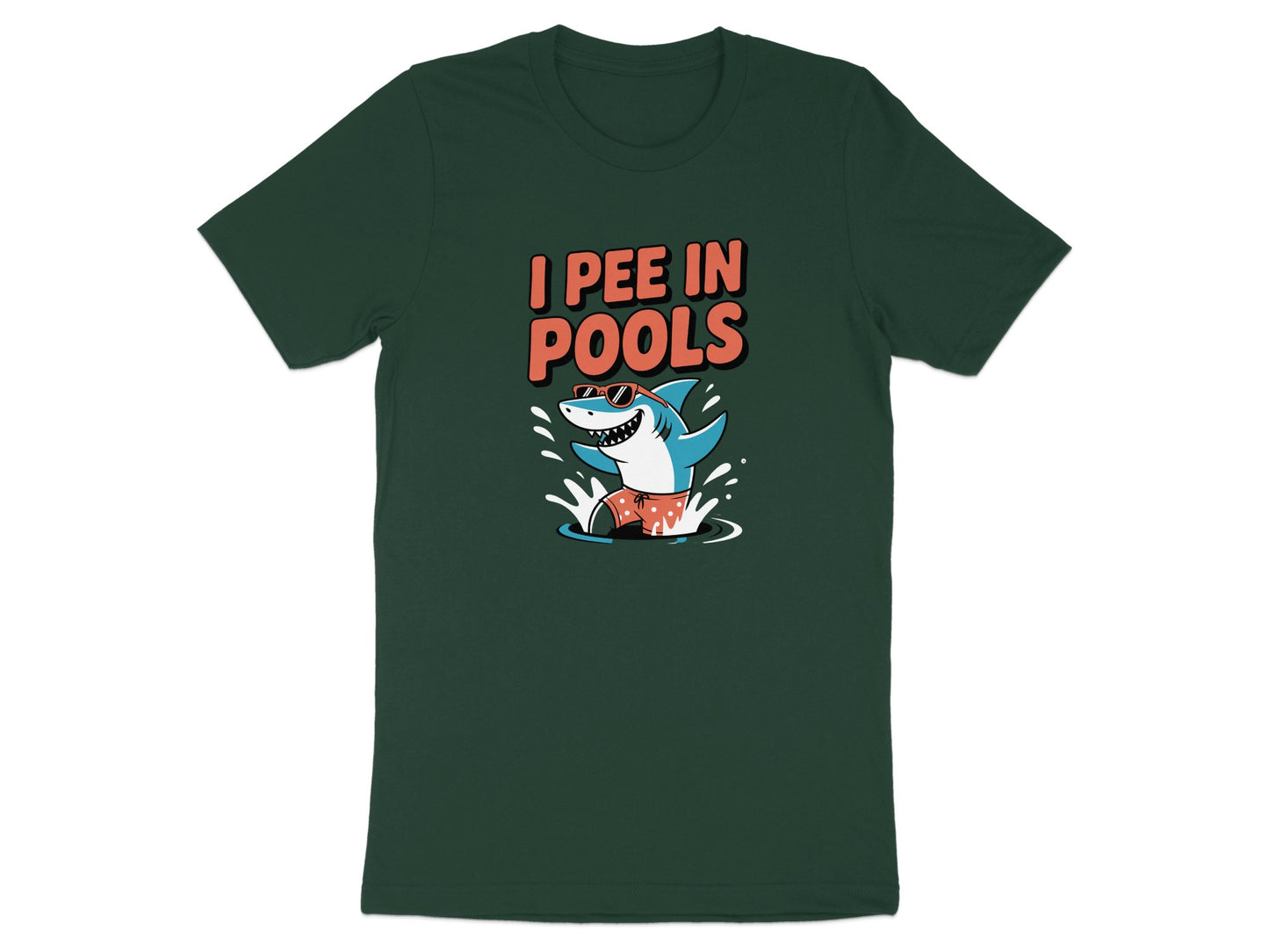 I Pee In Pools Funny Shark Graphic T-Shirt product
