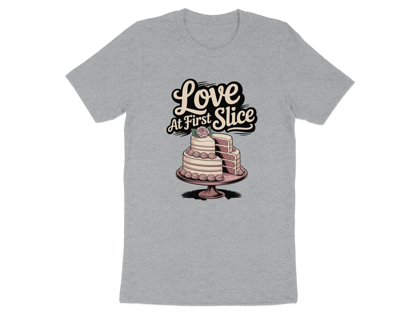 Love at First Slice Graphic Cake T-shirt product