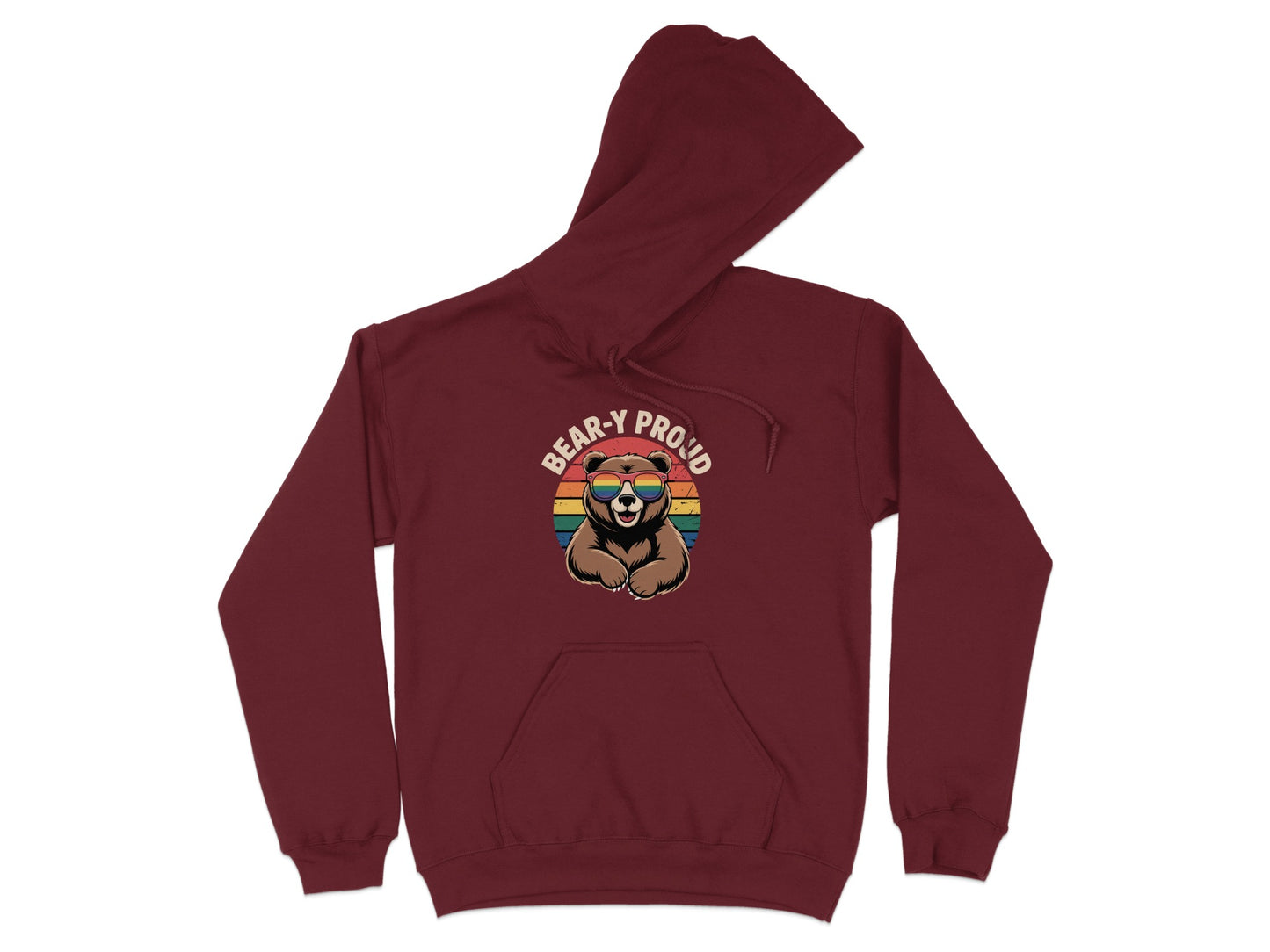 Bear-y Proud Retro Rainbow Hoodie product