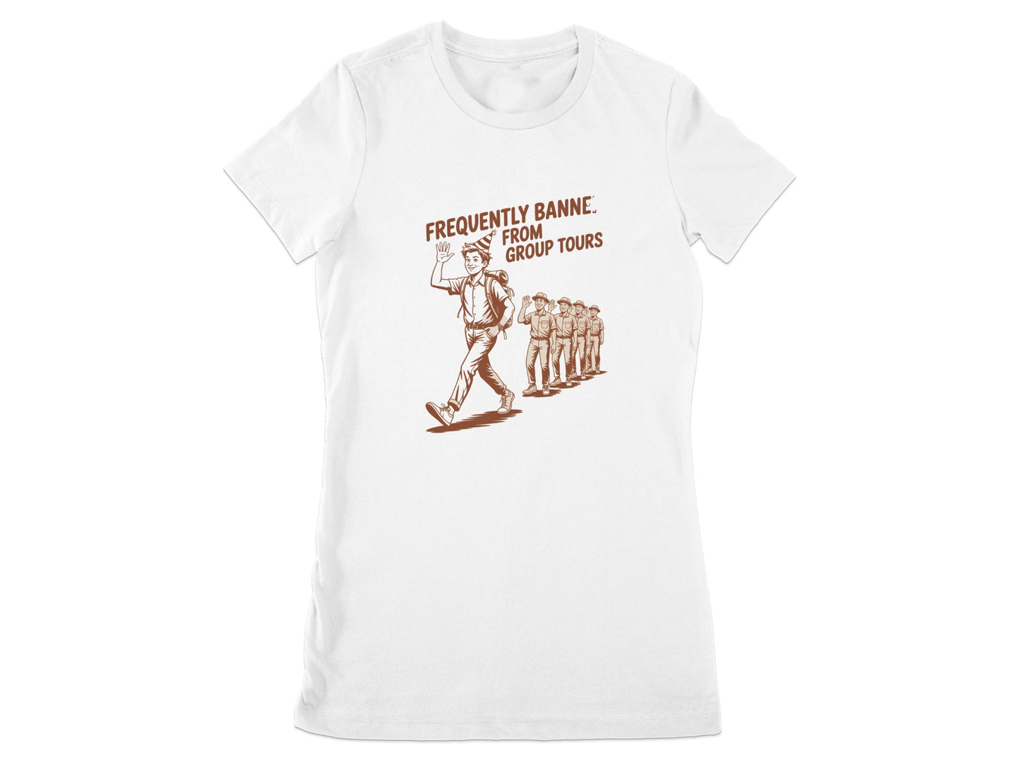 Frequently Banned From Group Tours T-shirt product