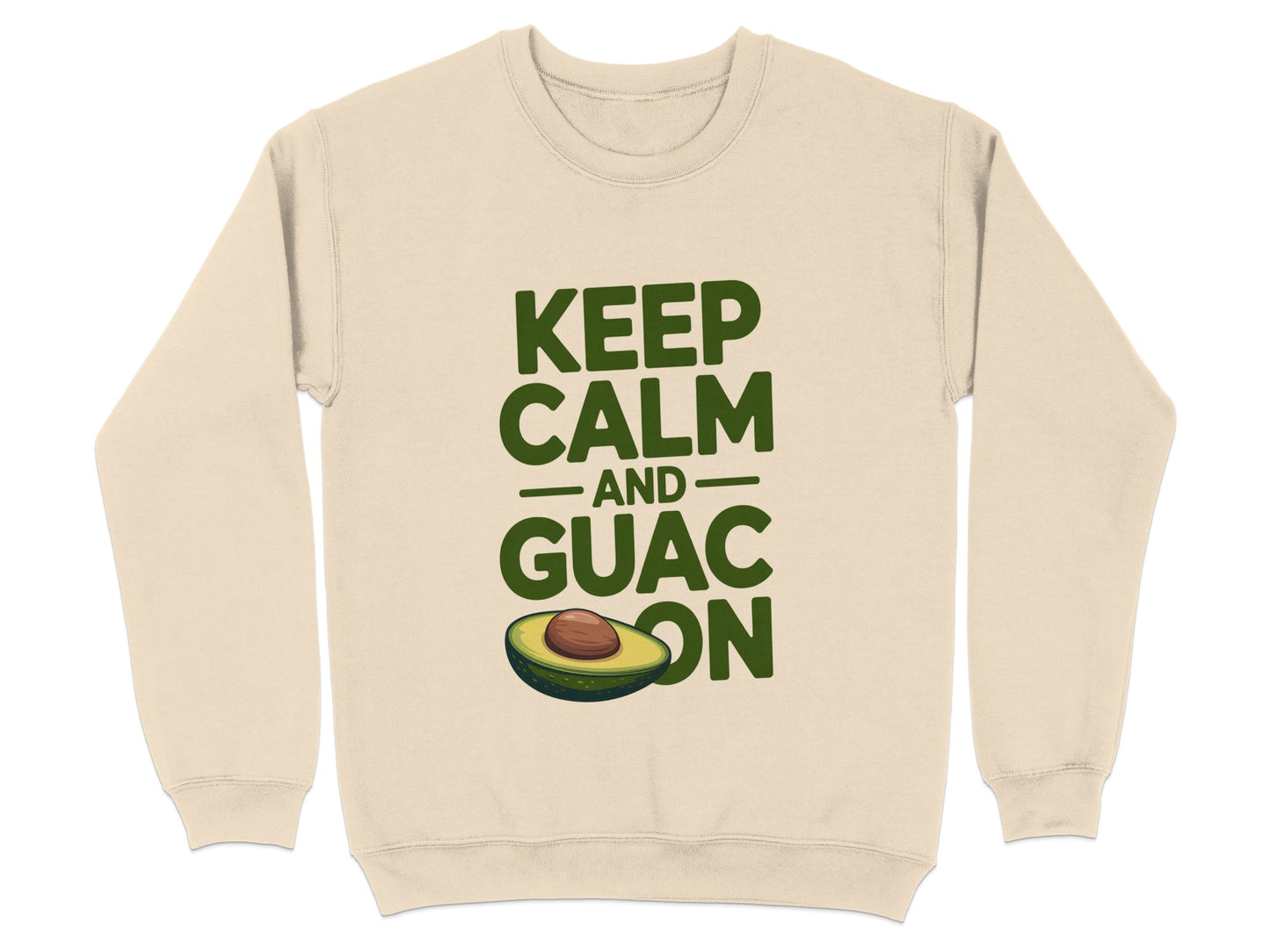 Keep Calm and Guac On Avocado Themed Sweatshirt Product