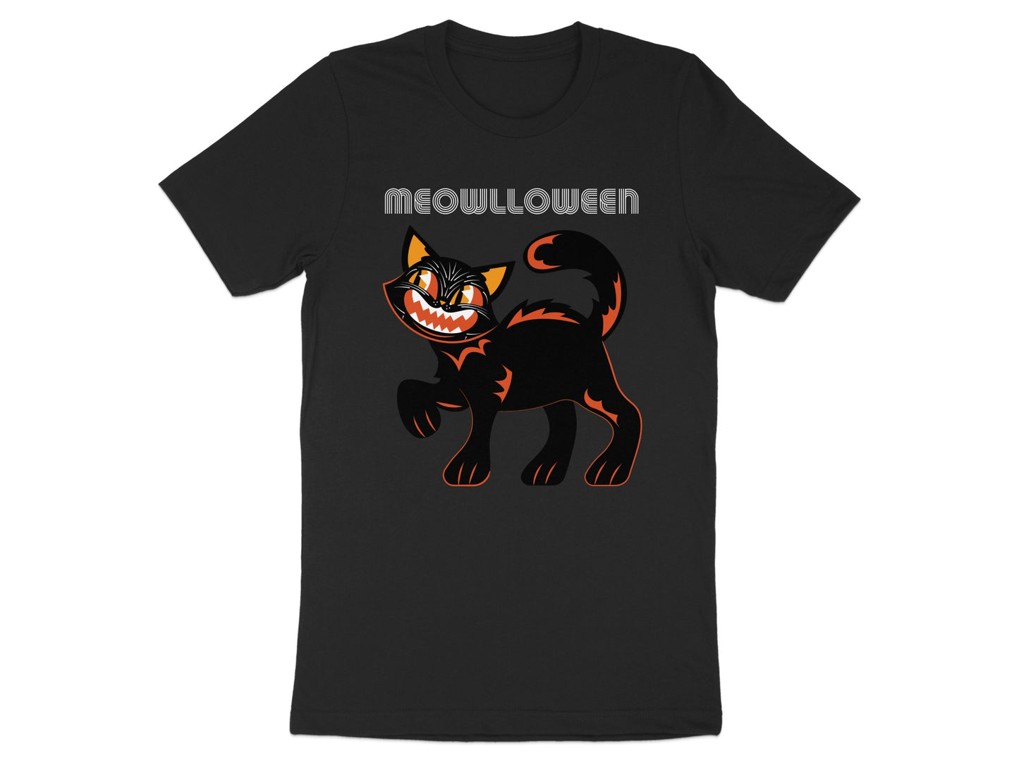 Meowlloween Black Cat Design Men's T-Shirt product type