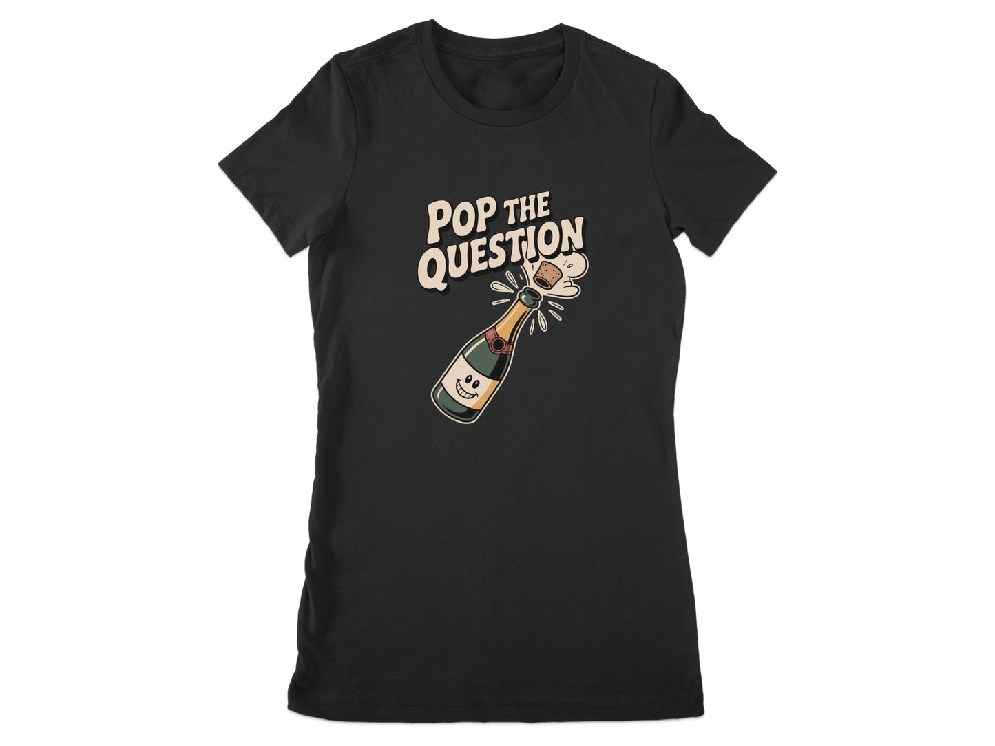 Pop The Question Champagne Proposal T-shirt product type