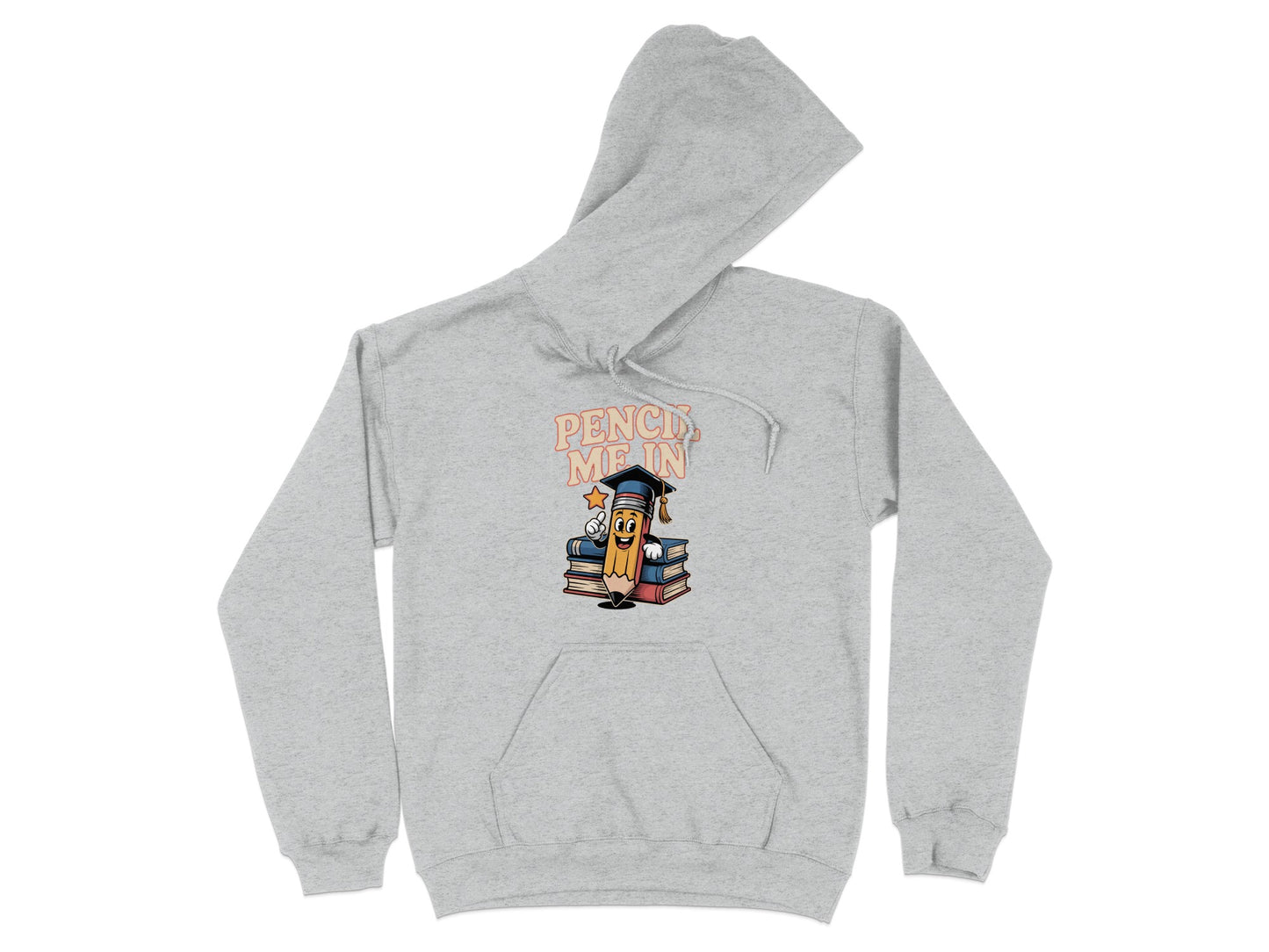 Pencil Me In Graphic Grey Unisex Hoodie product type