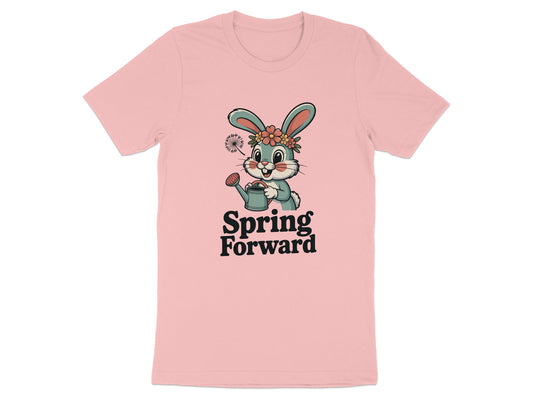 Spring Forward Cute Bunny T-Shirt with Watering Can product type