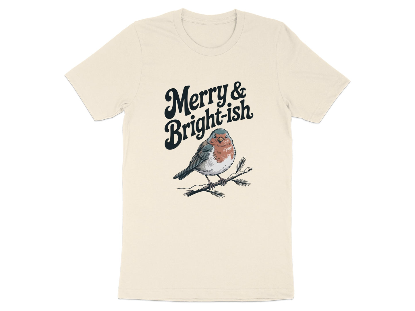 Merry Bright-ish Bird Graphic Design T-shirt product