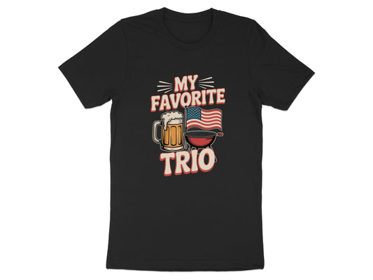My Favorite Trio Beer Grill Flag T-Shirt product type