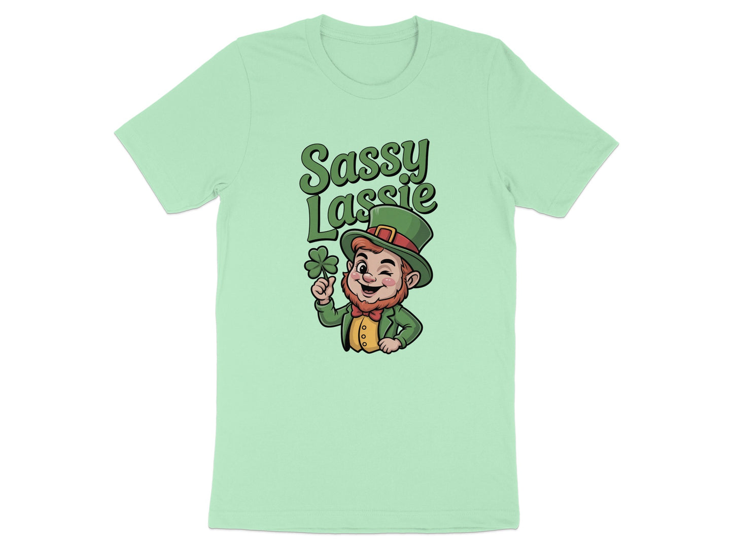 Sassy Lassie Leprechaun Themed Graphic T-Shirt product type