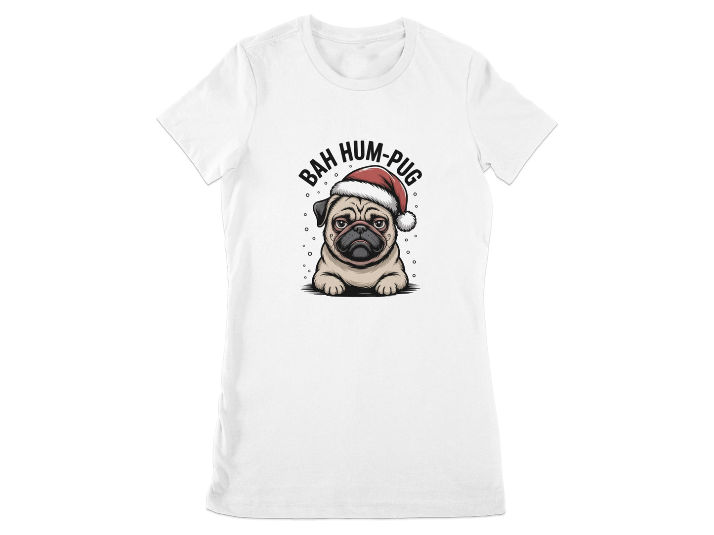 Bah Hum-Pug Santa Hat Cute Funny Pug Dog T-shirt product