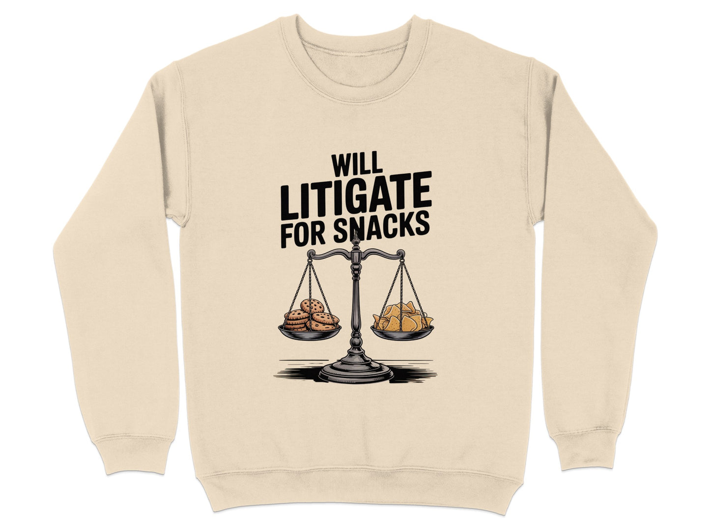 Will Litigate for Snacks Graphic Sweatshirt product