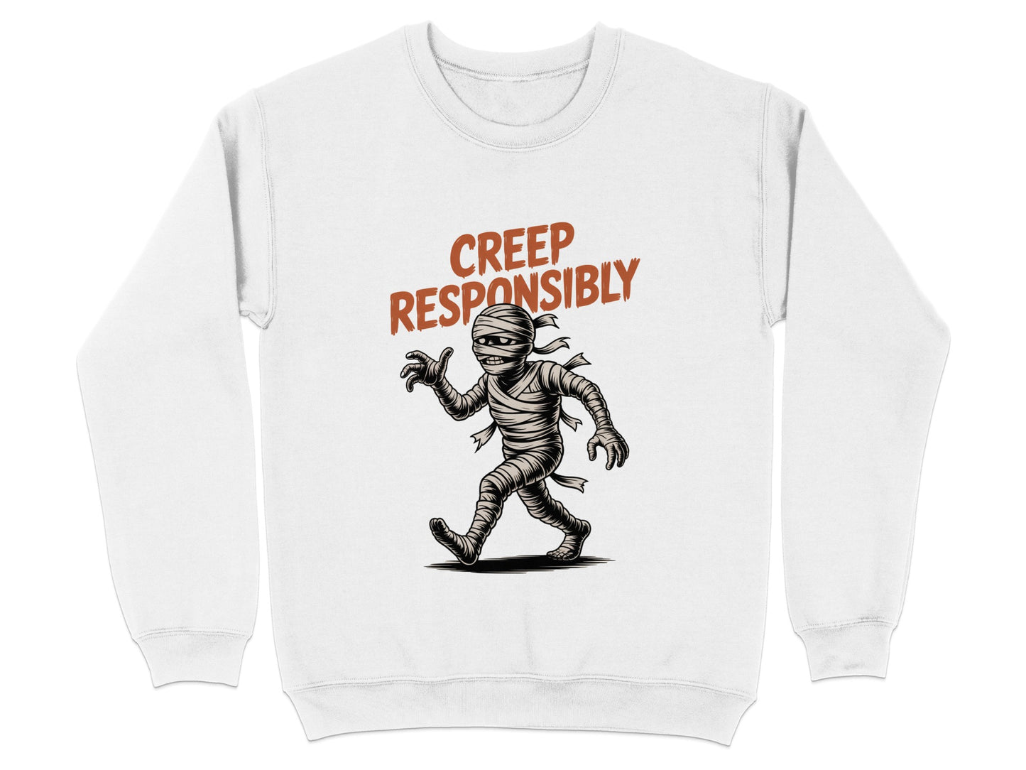 Creep Responsibly Humorous Mummy Halloween Sweatshirt product type
