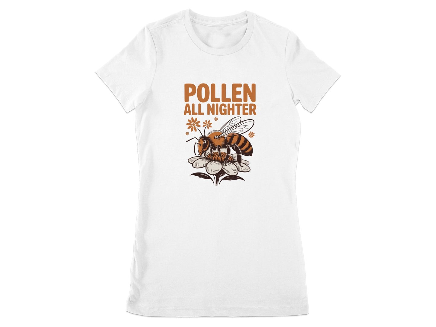 Pollen All Nighter Bee Design Graphic T-shirt product type