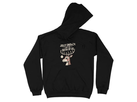 Jolly Enough For The Both of Us Reindeer Hoodie product type