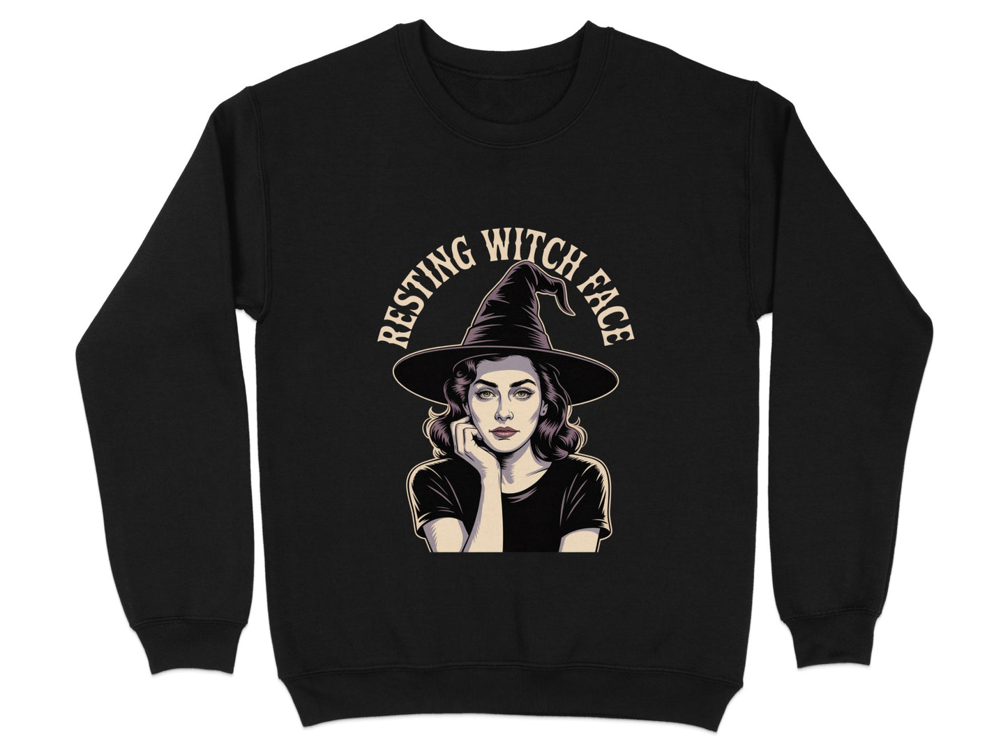 Resting Witch Face Halloween Themed Sweatshirt product