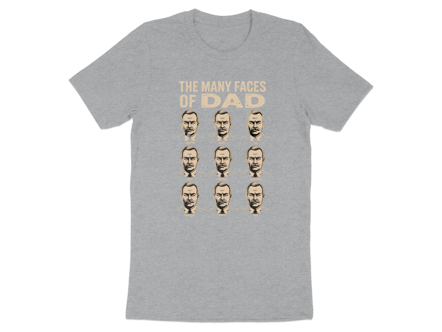 The Many Faces of Dad Graphic Design T-shirt product