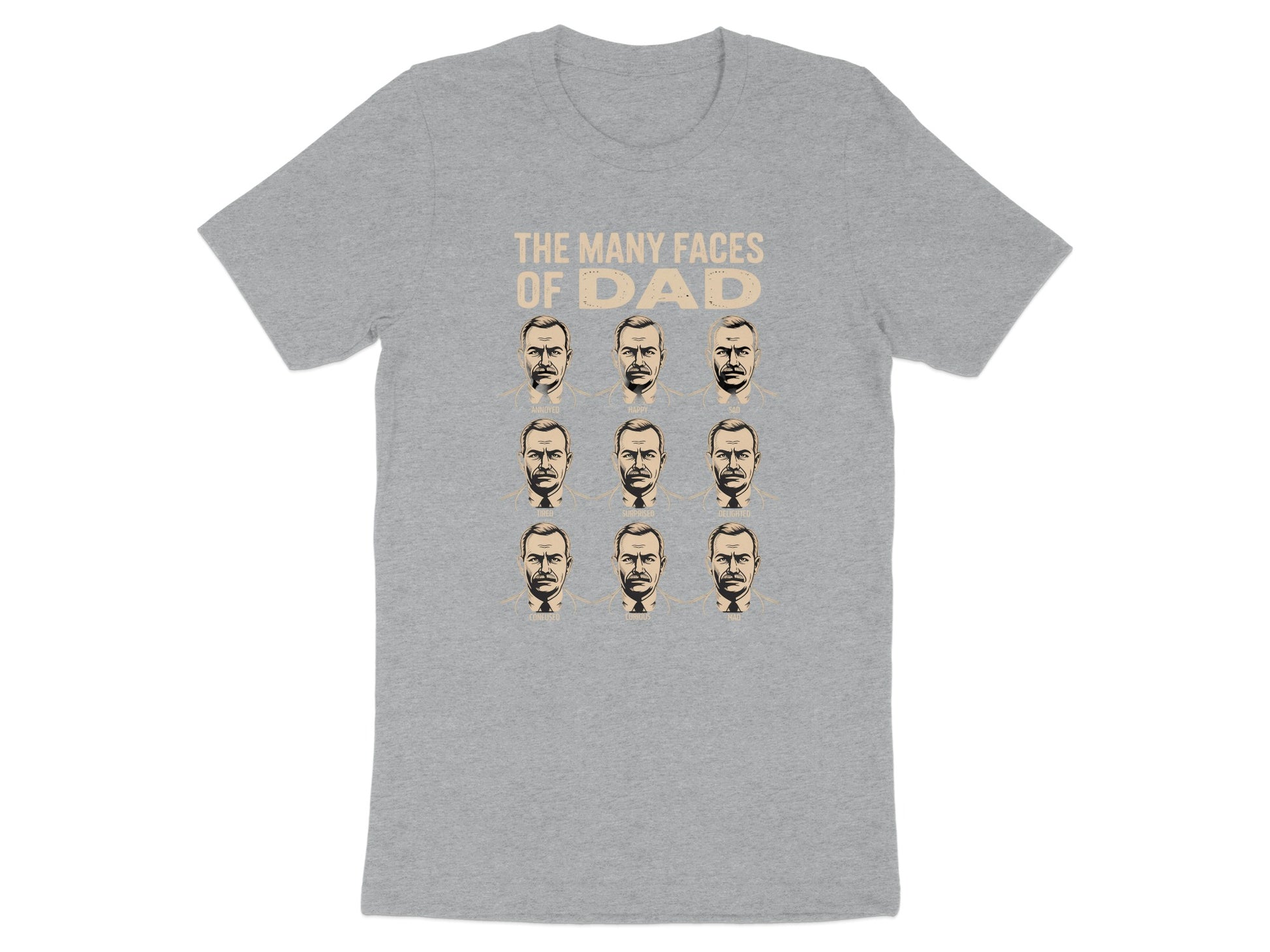 The Many Faces of Dad Graphic Design T-shirt product