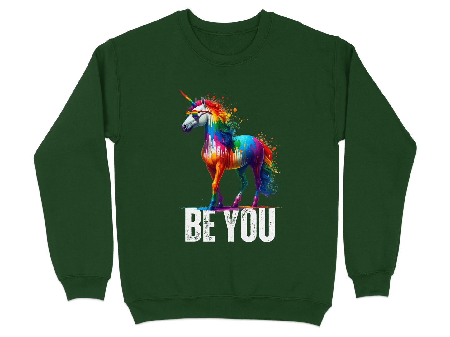 Be You Rainbow Unicorn Print Crewneck product