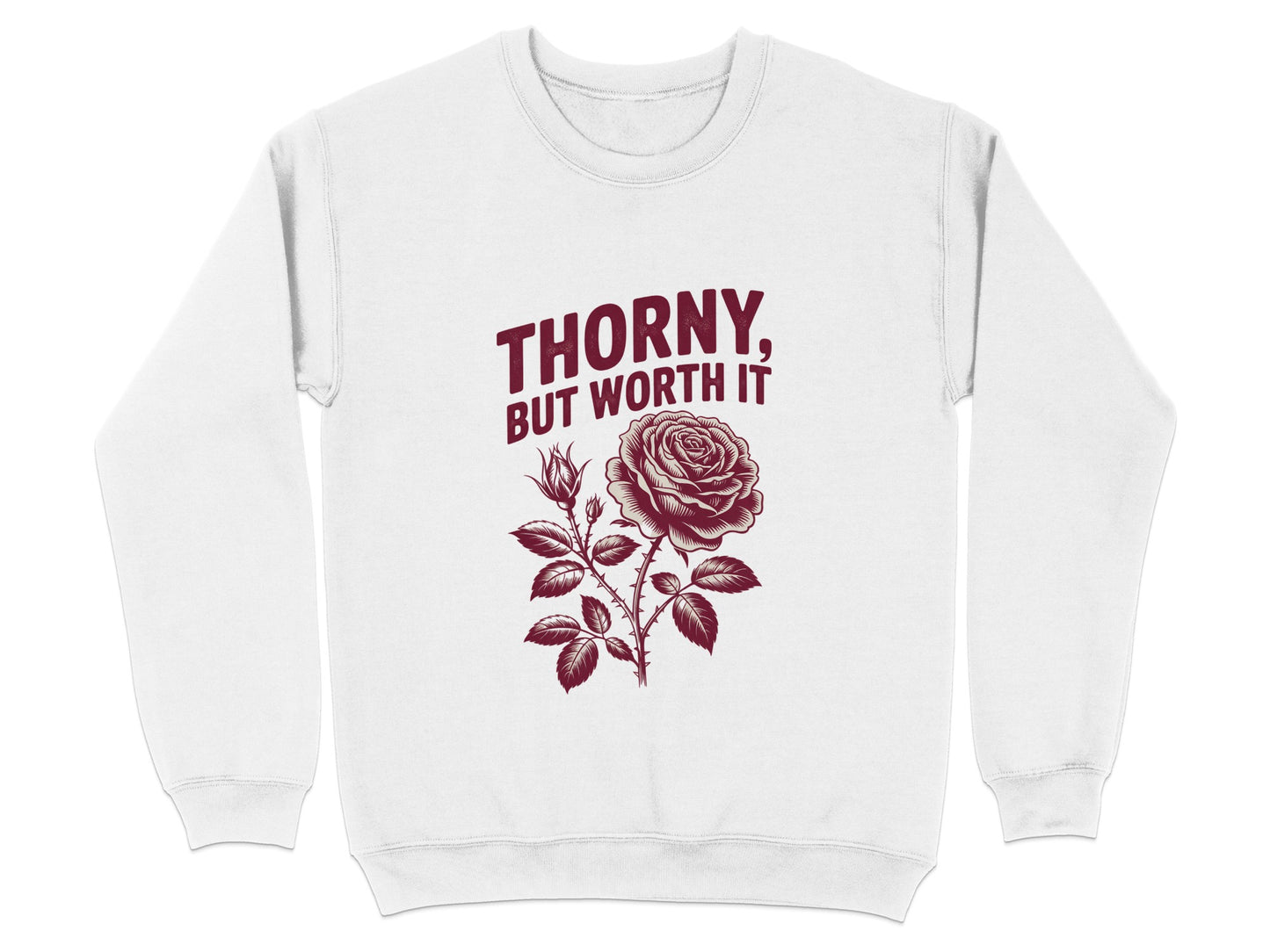 Thorny But Worth It Rose Graphic Print Sweatshirt product