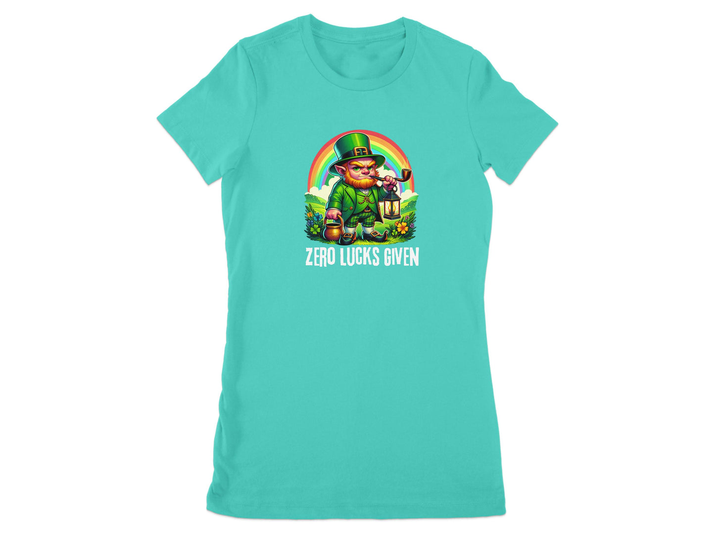 Zero Lucks Given Leprechaun Rainbow T-shirt product type