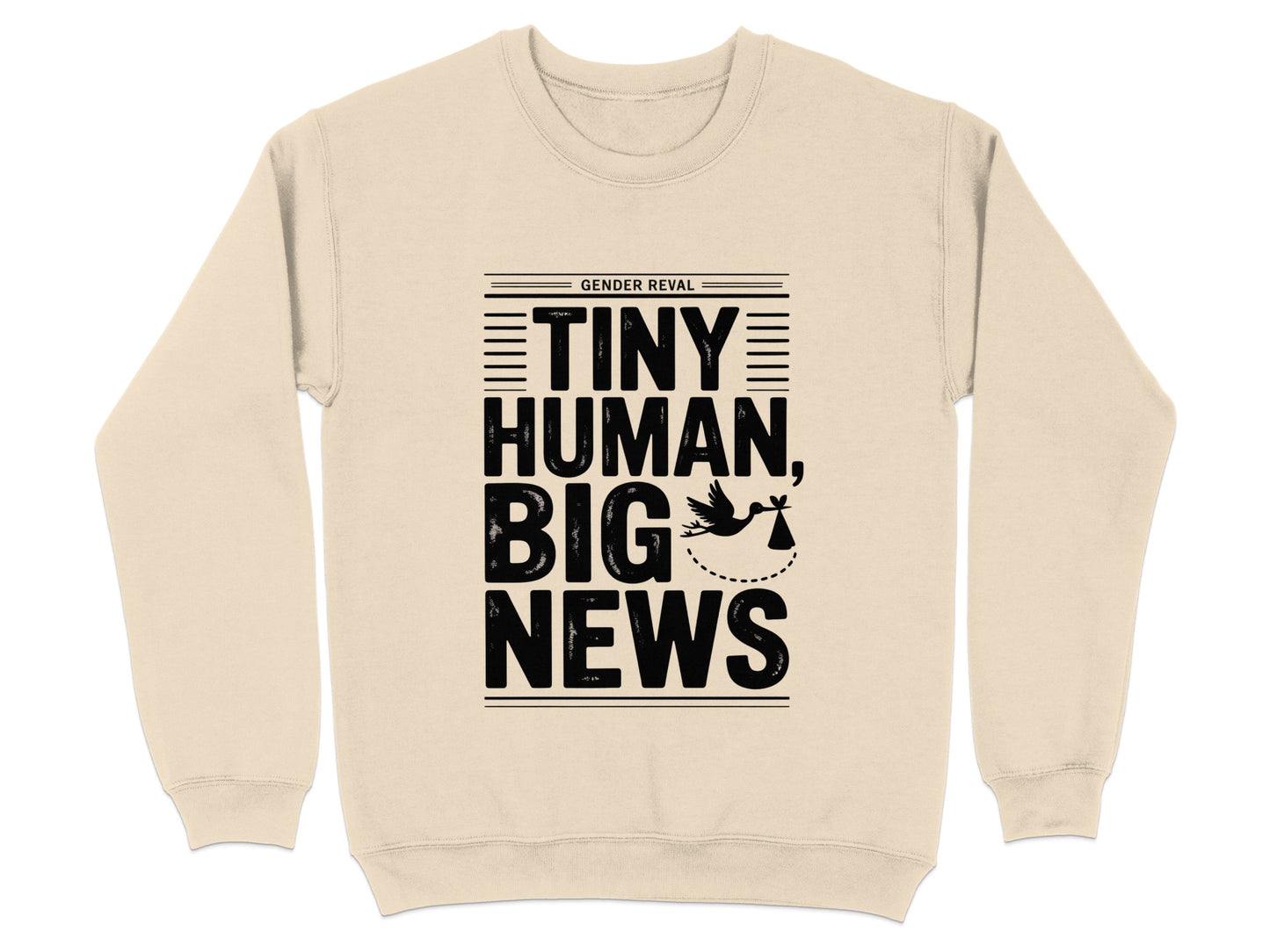 Tiny Human Big News Gender Reveal Sweatshirt product type