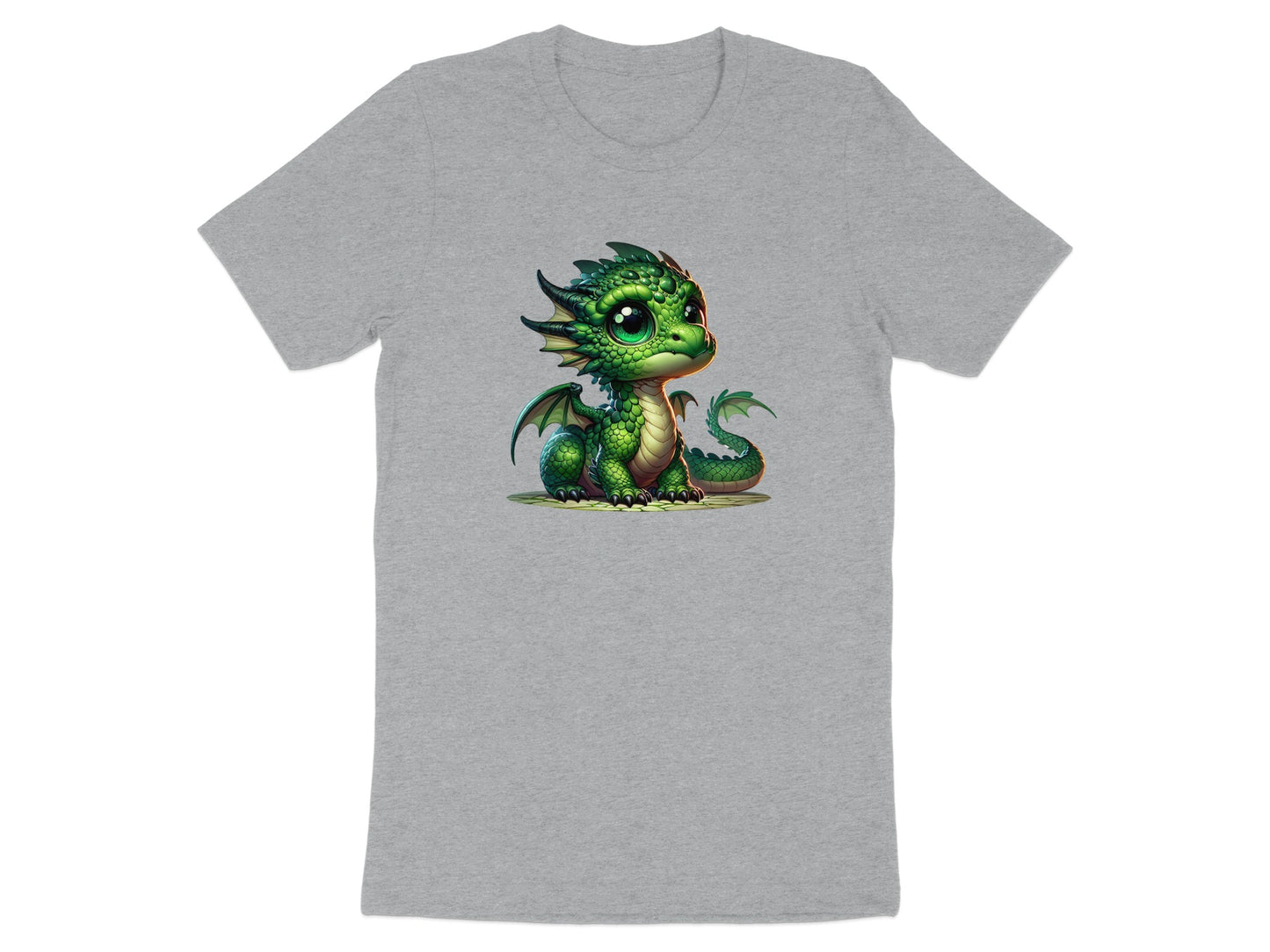 Cute Green Baby Dragon Print T-Shirt product