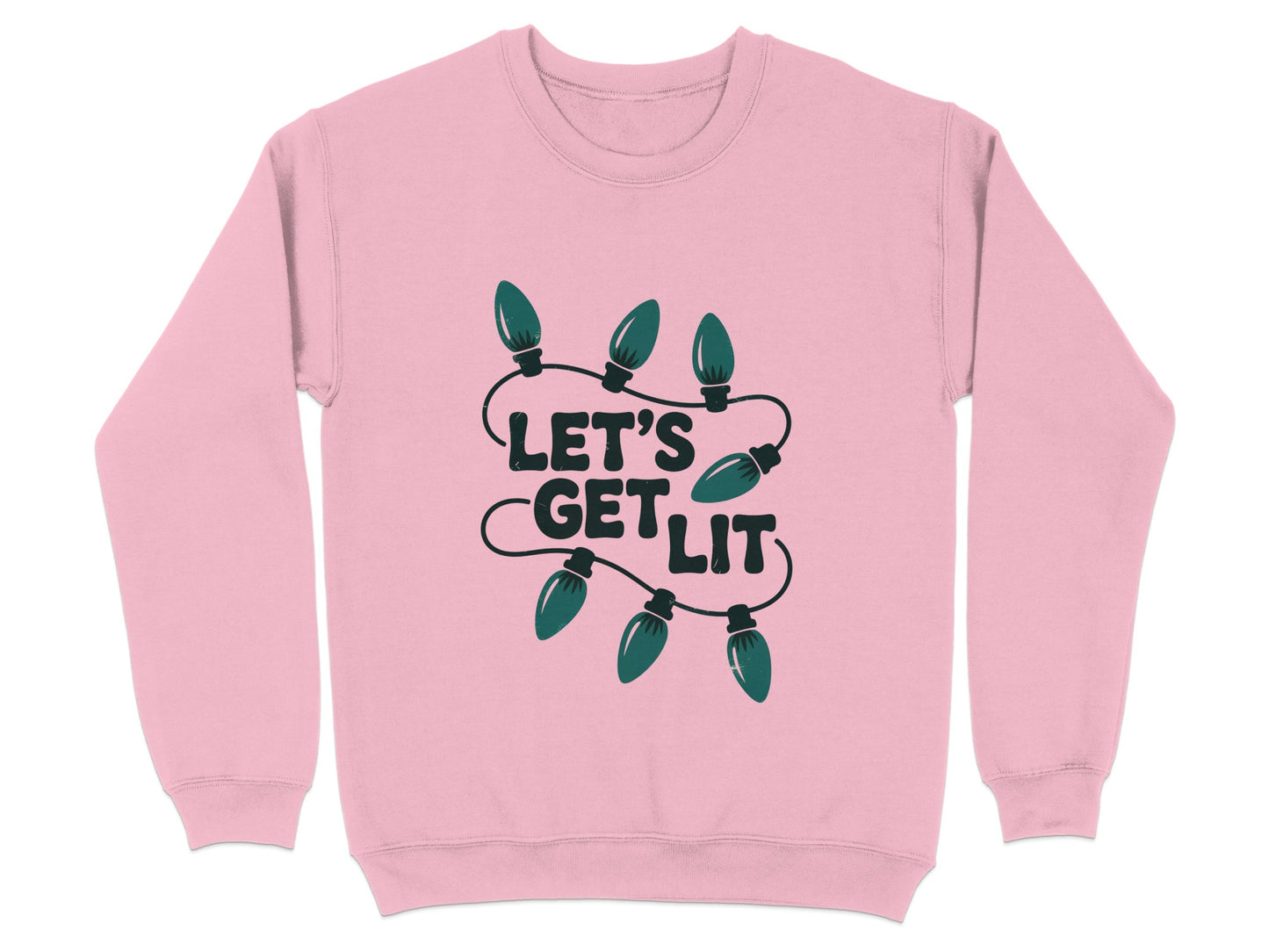 Let's Get Lit Festive Pink Pullover Sweatshirt product