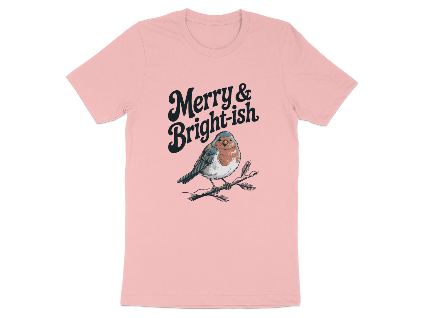 Merry and Bright-ish Bird Design T-Shirt product type