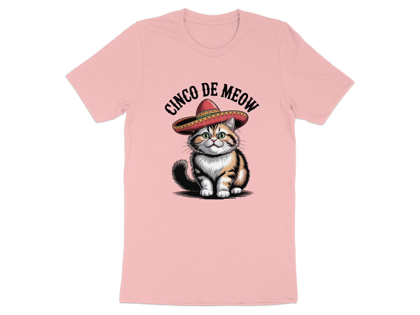 Cinco de Meow Cat with Sombrero Graphic Shirt product type
