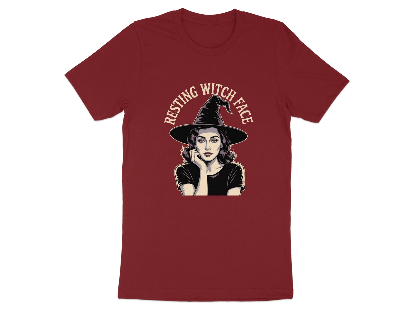 Vintage Witch Graphic Tee Resting Witch Face product type