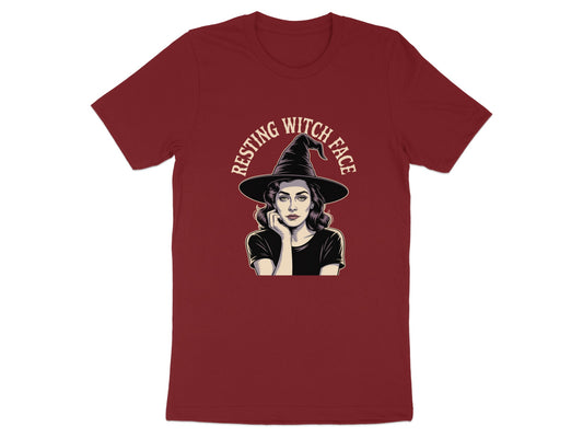 Vintage Witch Graphic Tee Resting Witch Face product type