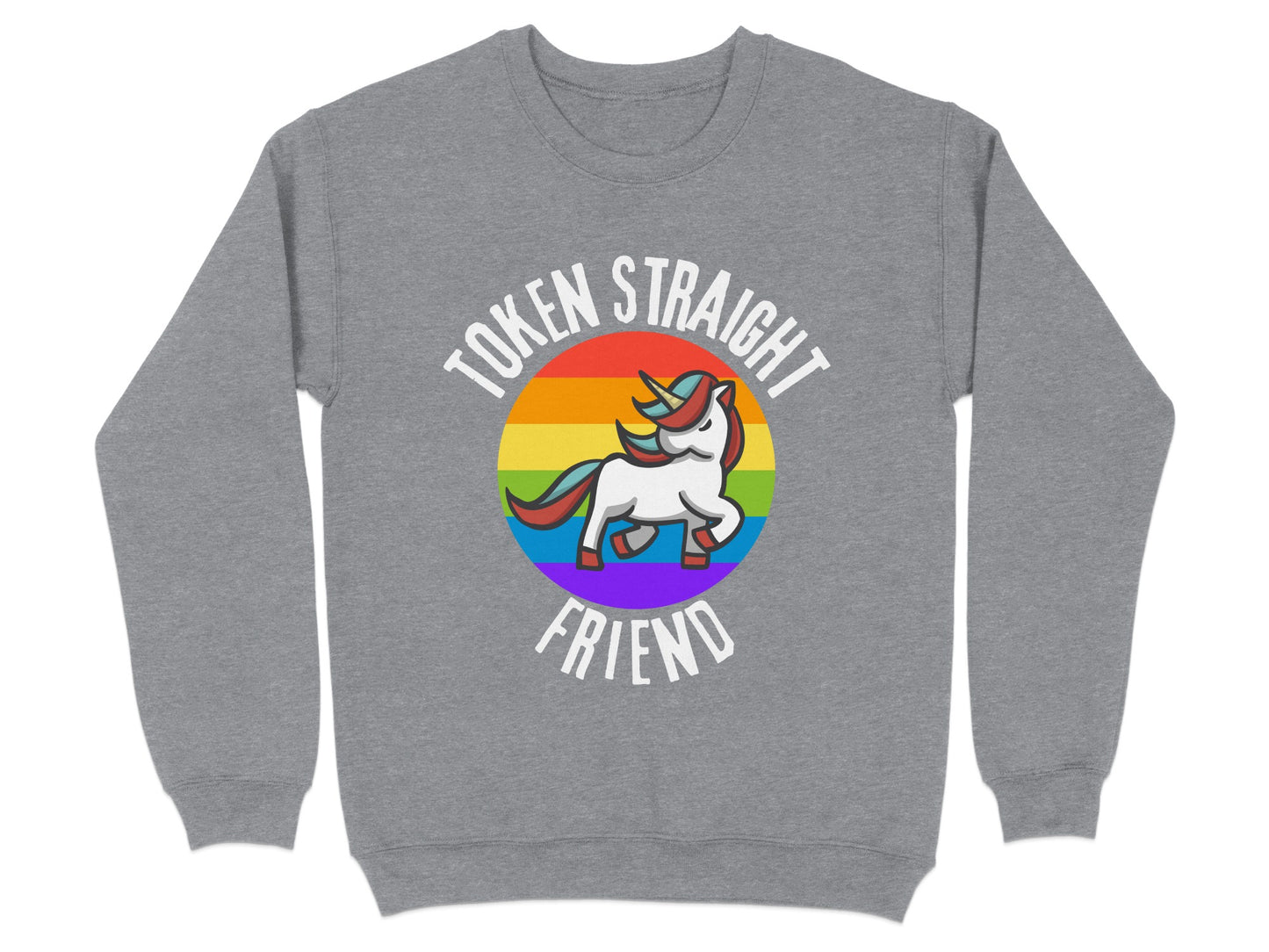 Token Straight Friend Colorful Unicorn Sweatshirt product