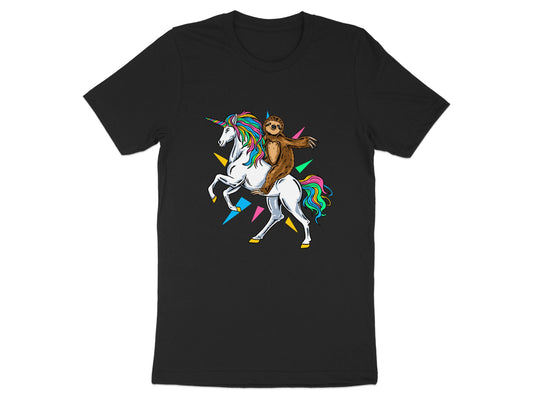 Rainbow Unicorn with Sloth Graphic T-Shirt product type