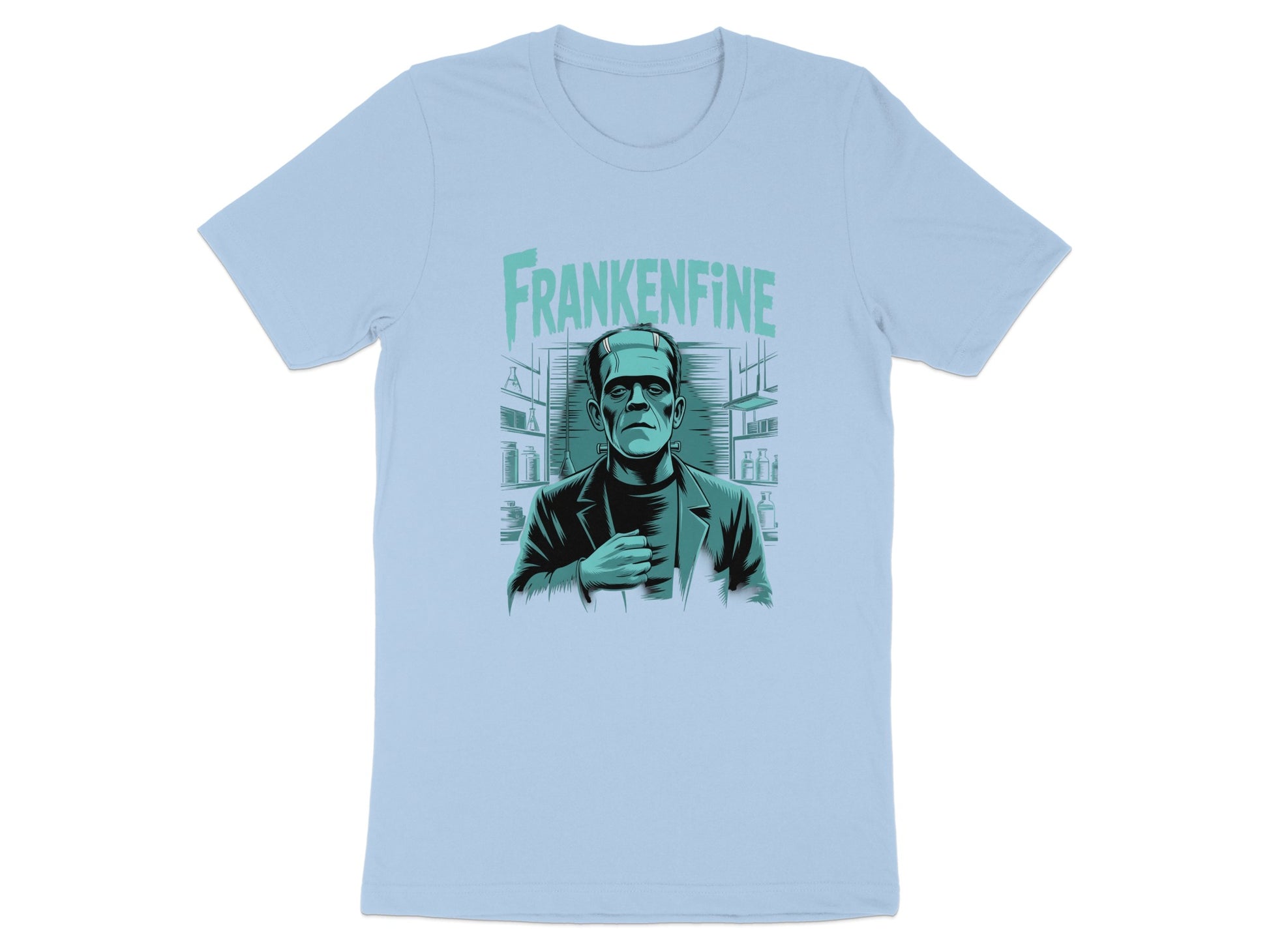 Frankenfine Graphic Print T-Shirt for Halloween product
